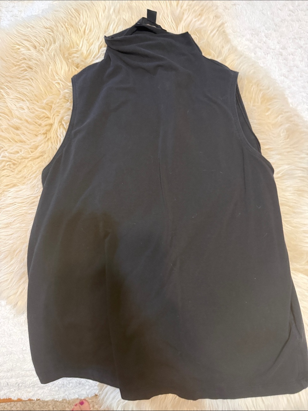 Athleta Black Sleeveless Mock Neck Tank